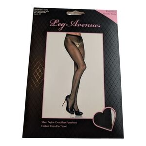Leg Avenue Black Sheer Pantyhose